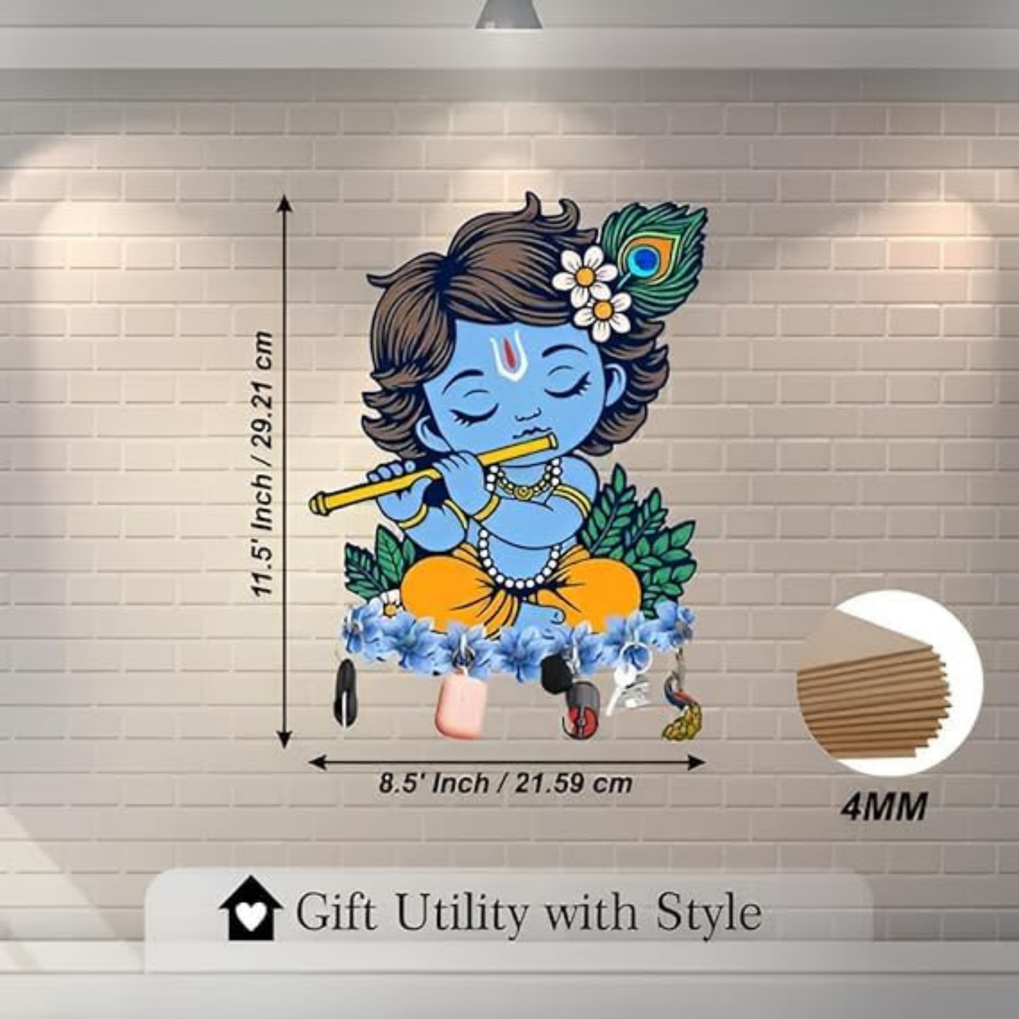 Wooden Key Holder (Pack of 2)