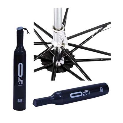 Wine Bottle Beautiful Travel Umbrella
