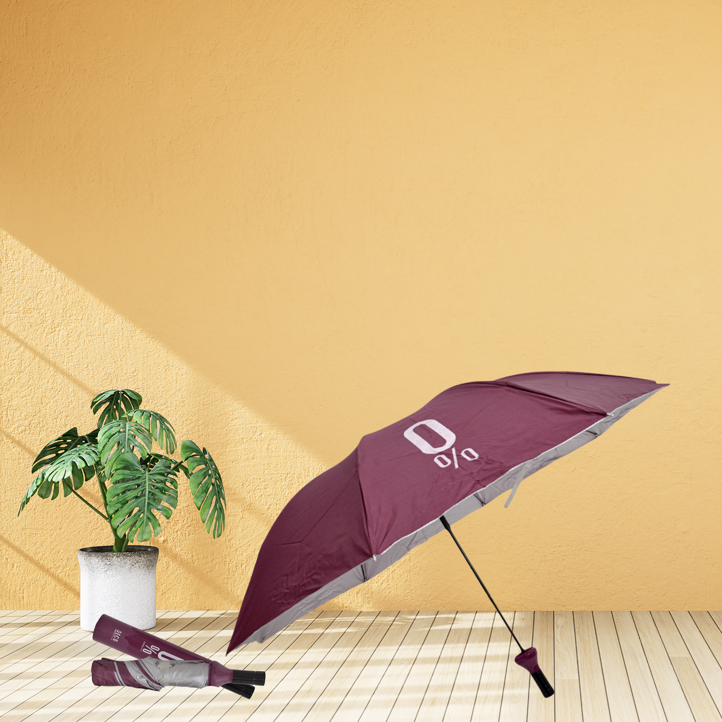 Wine Bottle Beautiful Travel Umbrella