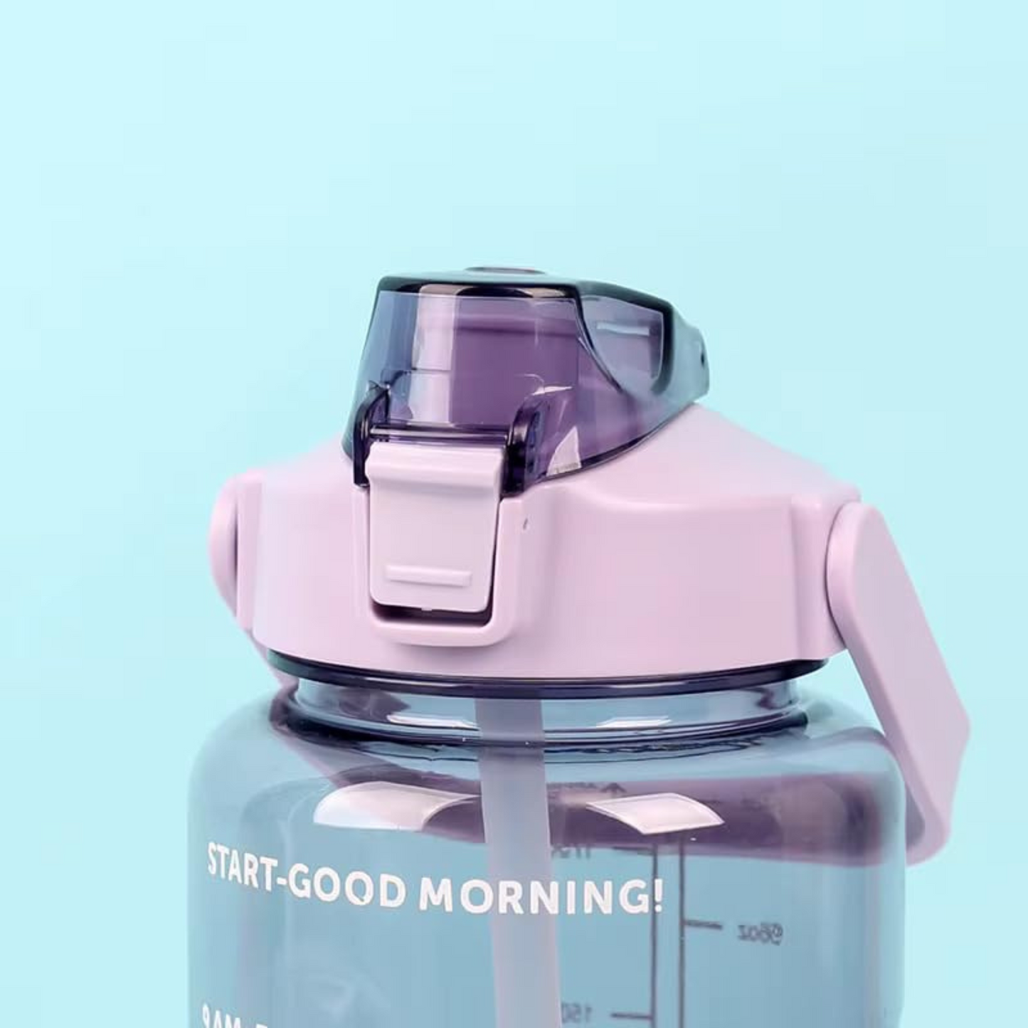 2L Motivational Water Bottle with Straw & Time Marker