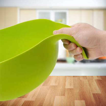 Rice & Fruits Washing Bowl with Handle (Green)