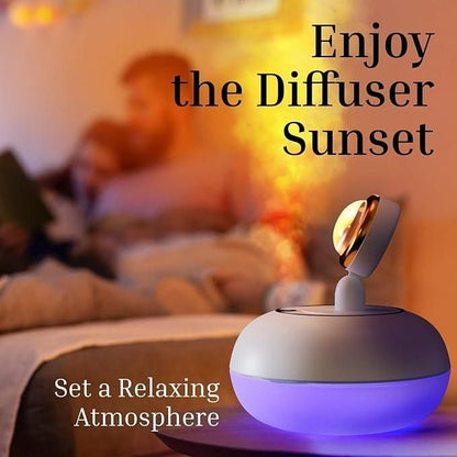 Sunset Lamp Air Humidifier | 2-in-1 Aroma Diffuser & Ambient Light