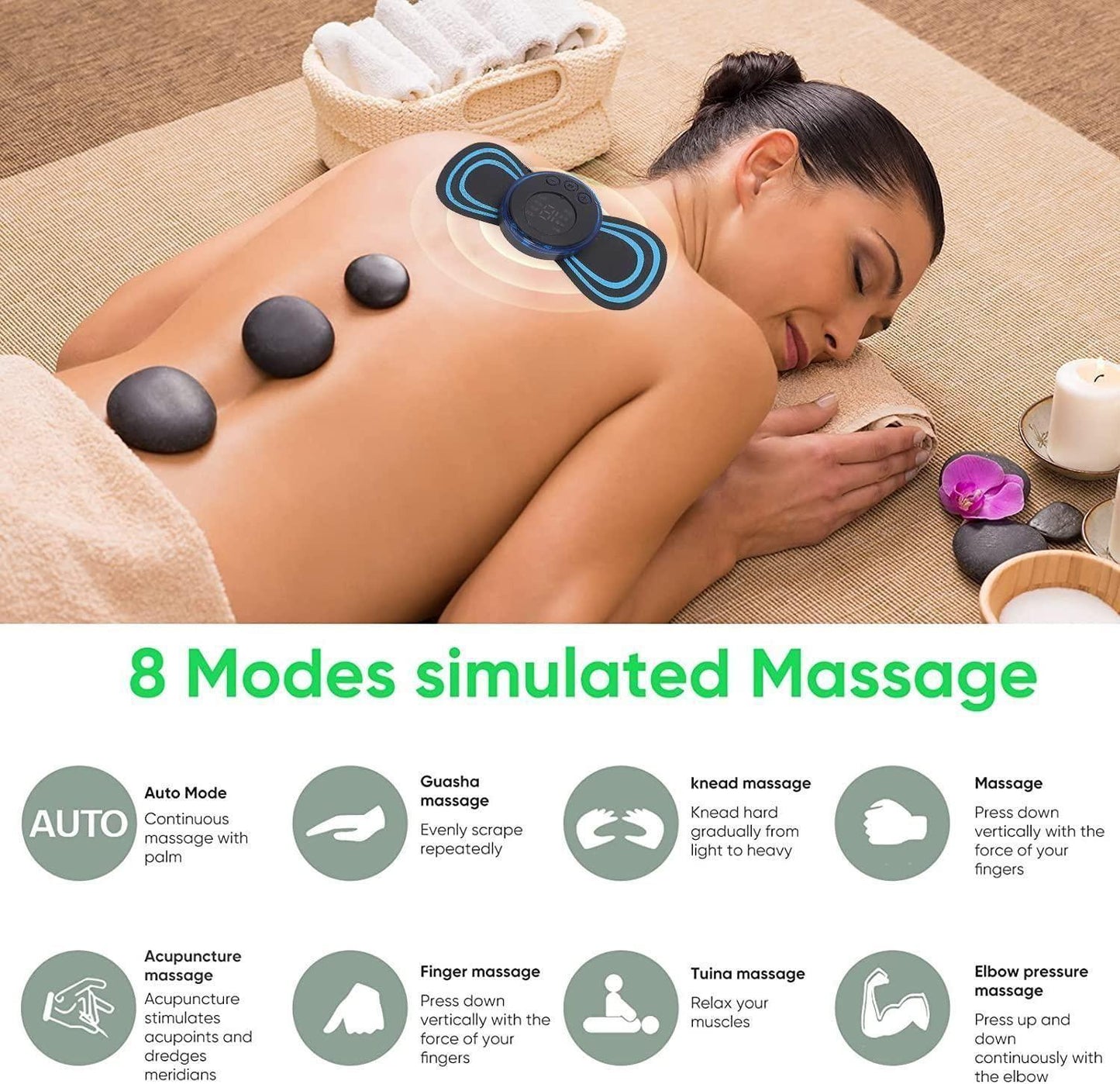 PowerPulse™ Mini Massager – 8 Modes, 19 Strength Levels, Full-Body Relief Anywhere
