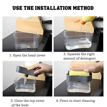 Soap Pump Dispenser with Sponge Holder