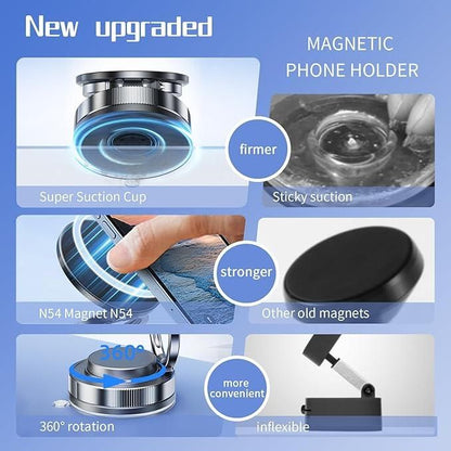 Vacuum Absorption Magnetic Phone Stand – Foldable & Portable
