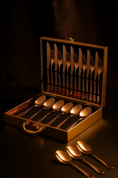 Premium Gold Flatware Set (24 pcs)