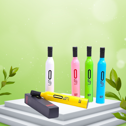 Wine Bottle Beautiful Travel Umbrella