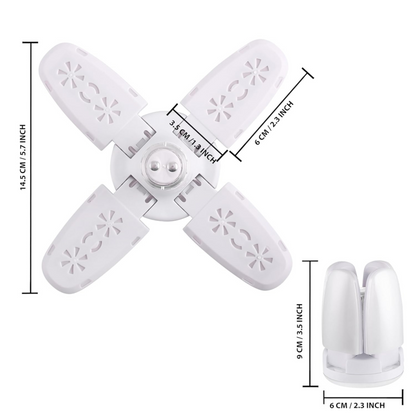 25W 4-Fan LED Bulb Light – Pack of 3