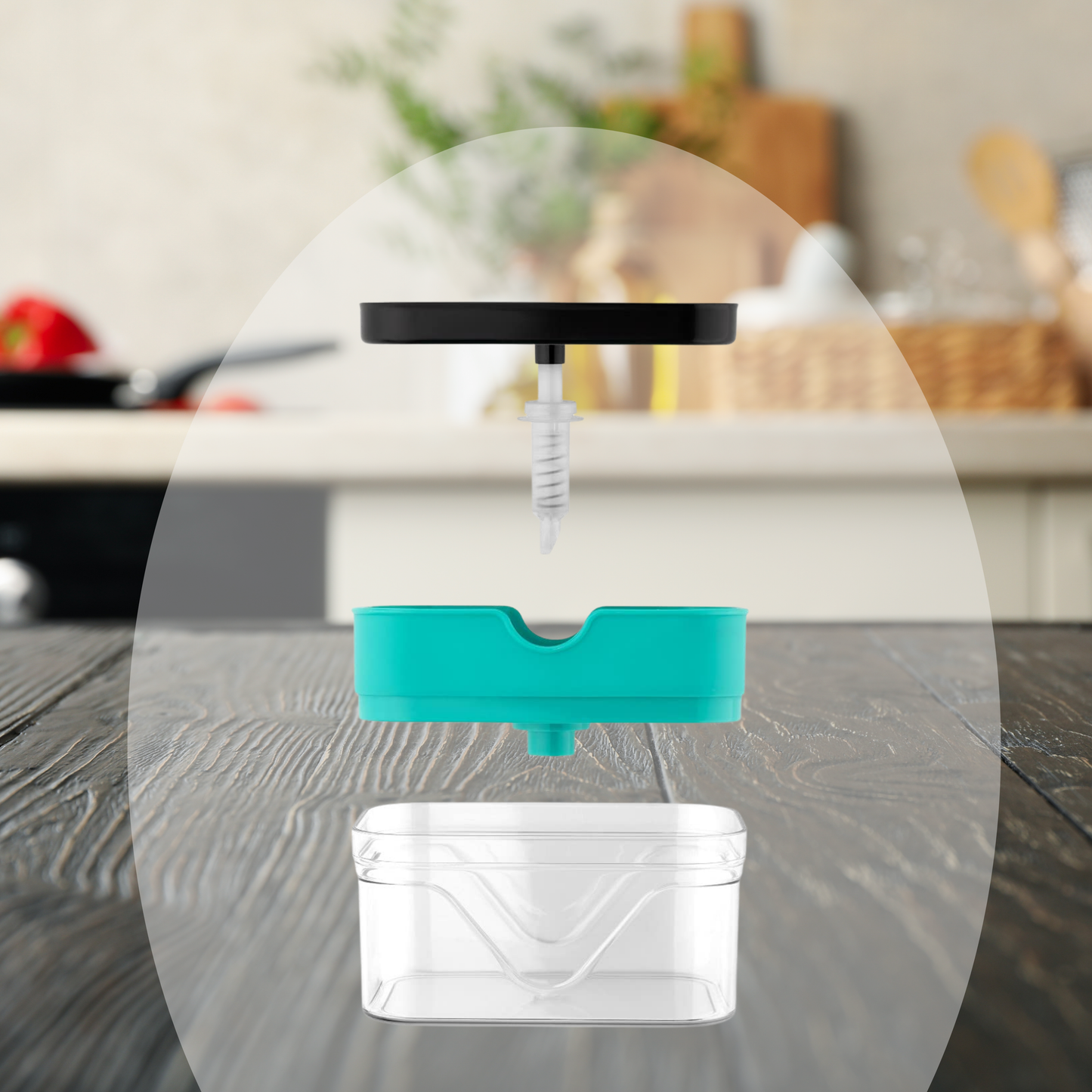 Soap Pump Dispenser with Sponge Holder