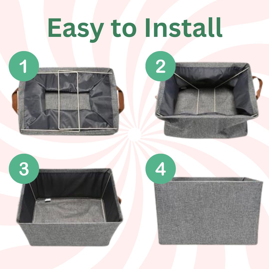 Foldable Fabric Storage Bins (Pack of 2)