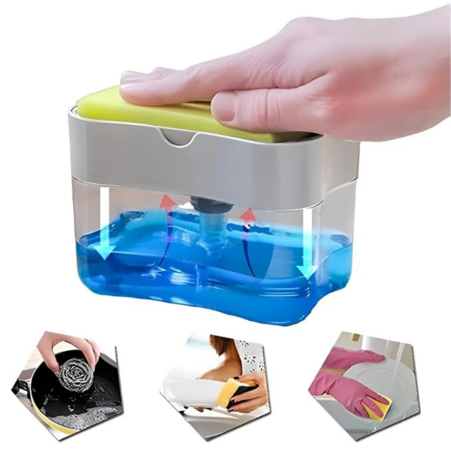 Soap Pump Dispenser with Sponge Holder