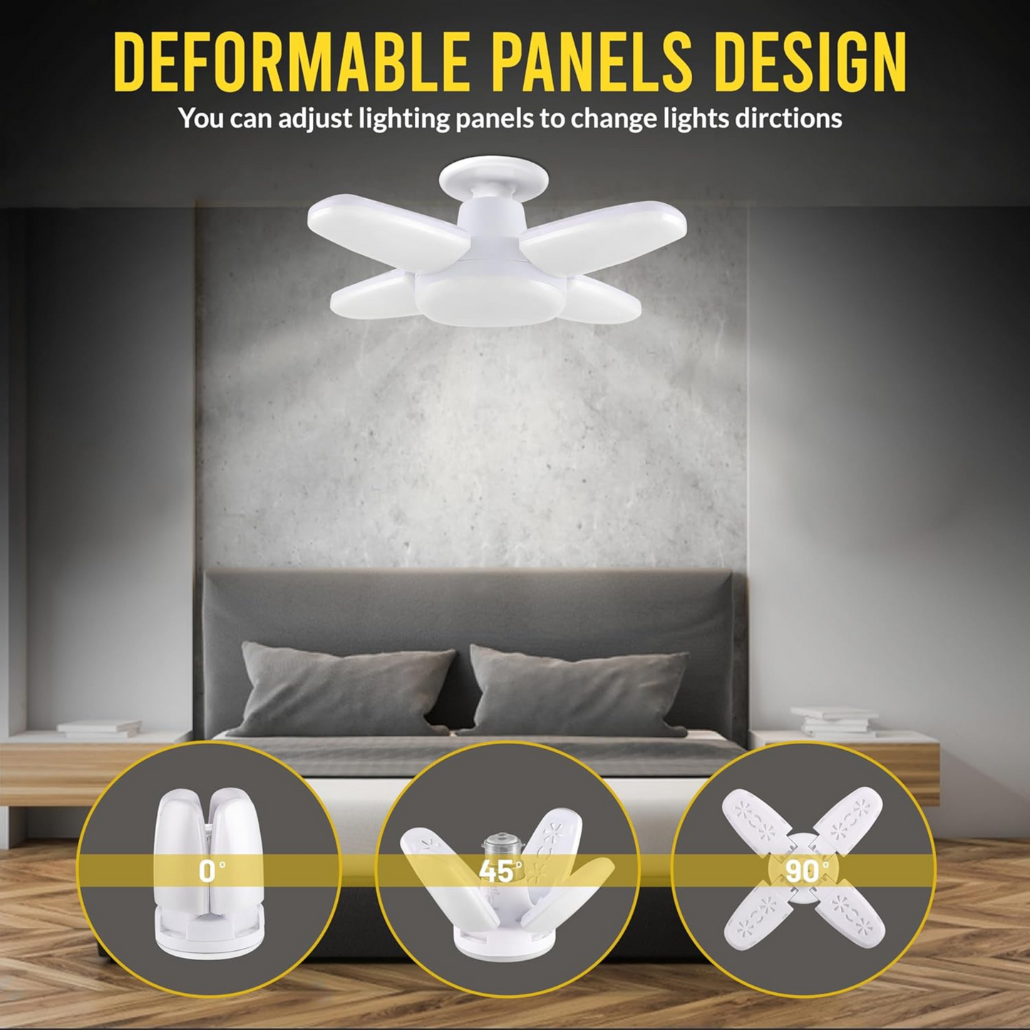 25W 4-Fan LED Bulb Light – Pack of 3