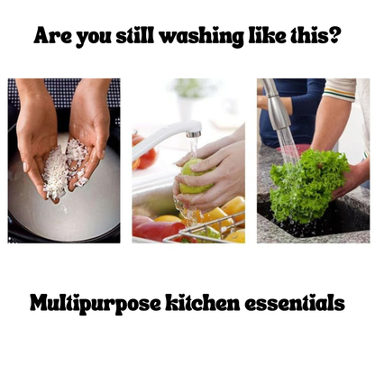 Rice & Fruits Washing Bowl with Handle (Green)