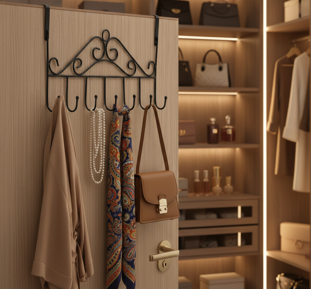 OTD Hanger Rack with 7 Decorative Hooks