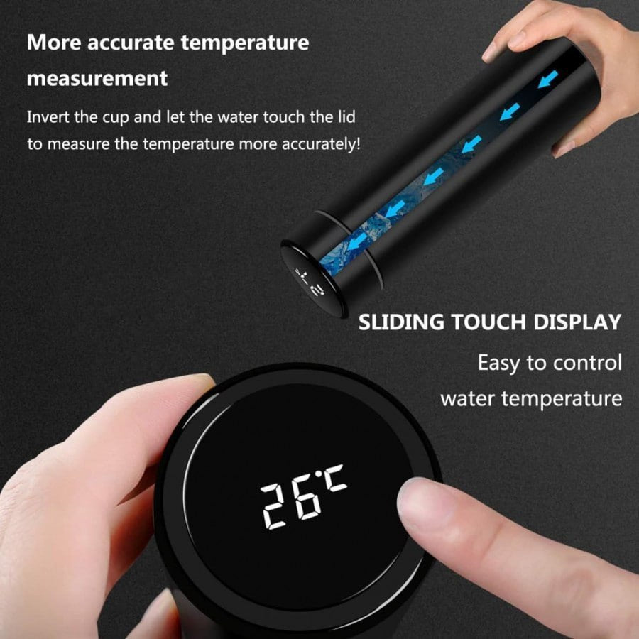 Smart Temperature Display Bottle – Stainless Steel Vacuum Insulated