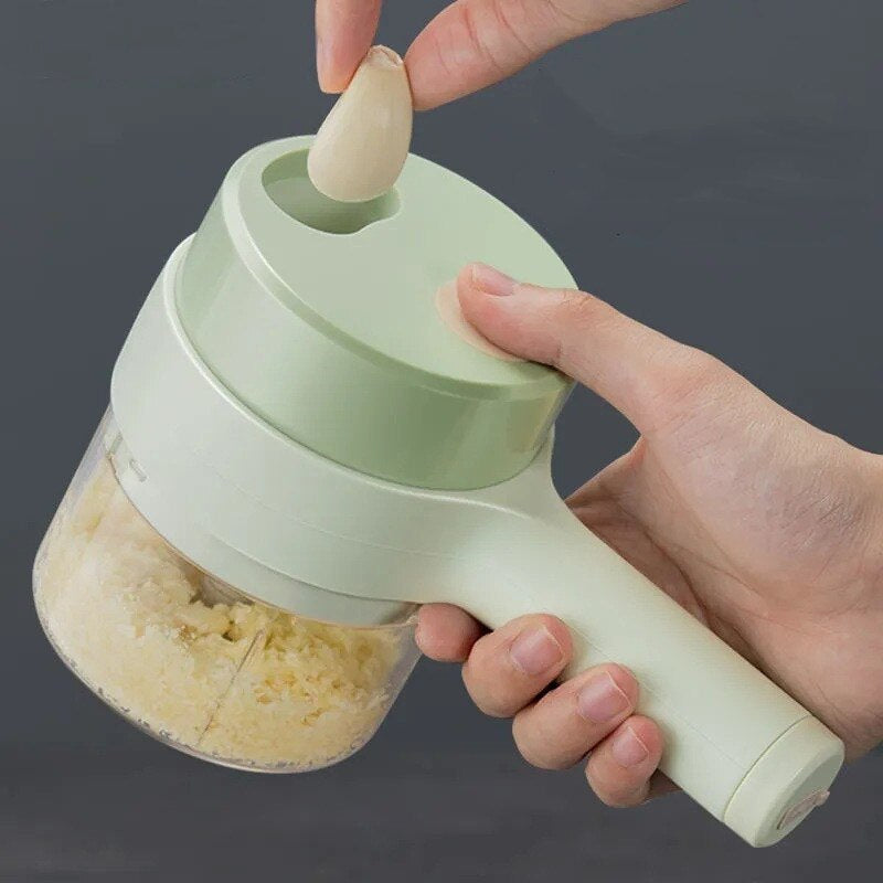 4-in-1 Electric Vegetable Cutter, Chopper & Mixer