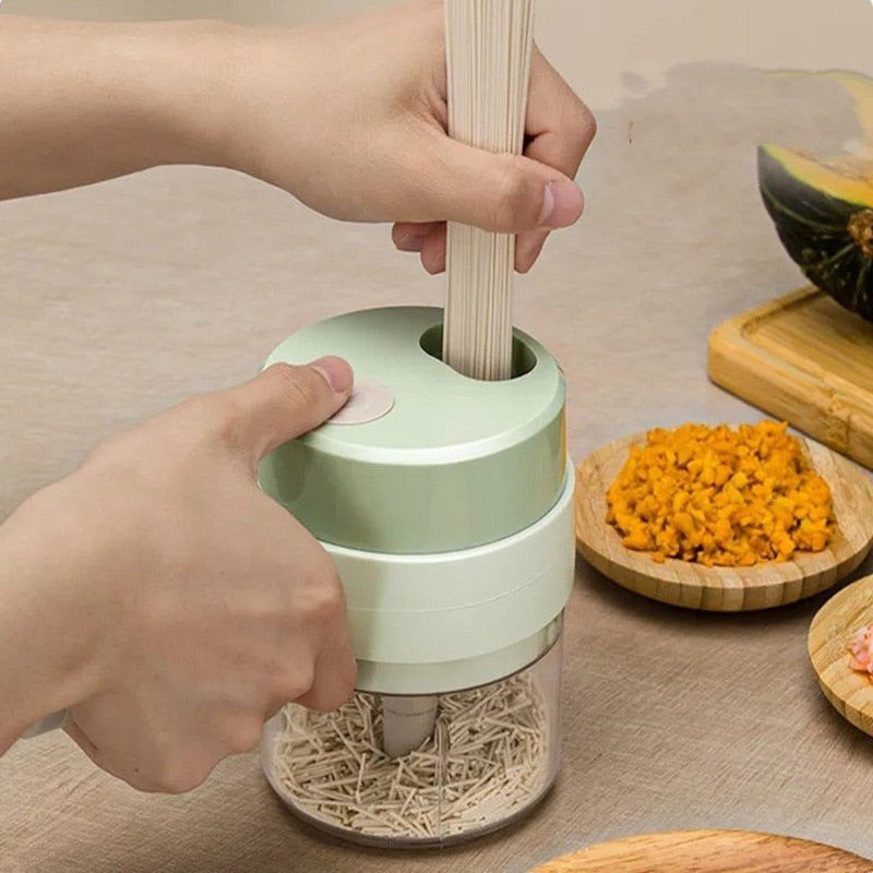 4-in-1 Electric Vegetable Cutter, Chopper & Mixer