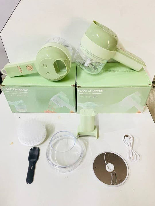 4-in-1 Electric Vegetable Cutter, Chopper & Mixer