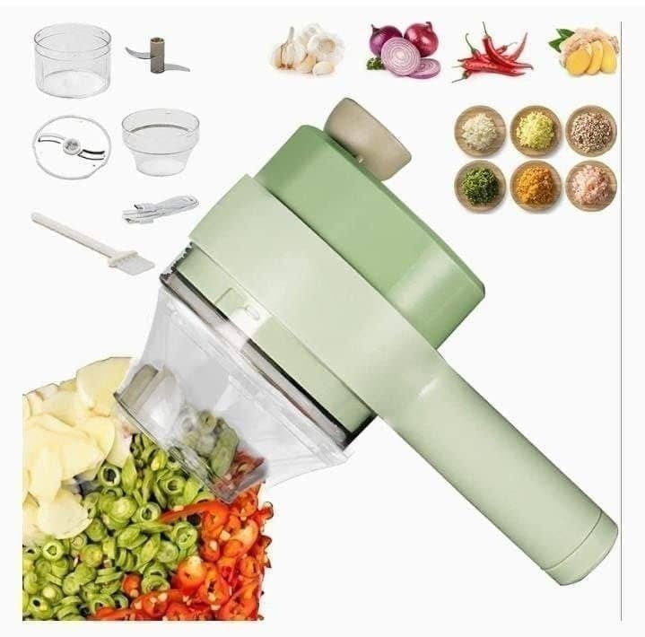 4-in-1 Electric Vegetable Cutter, Chopper & Mixer