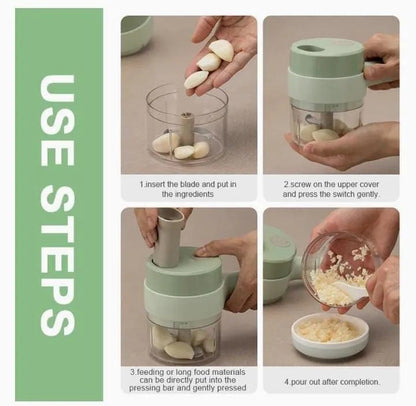 4-in-1 Electric Vegetable Cutter, Chopper & Mixer