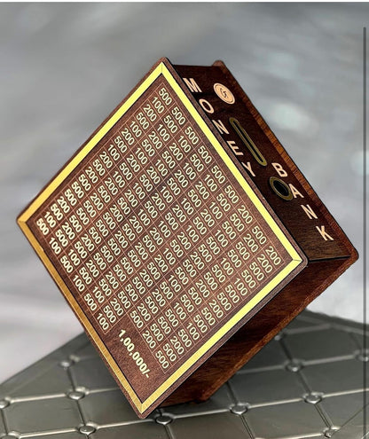 Wooden Savings Box | Smart Money Saving Box for Kids & Adults