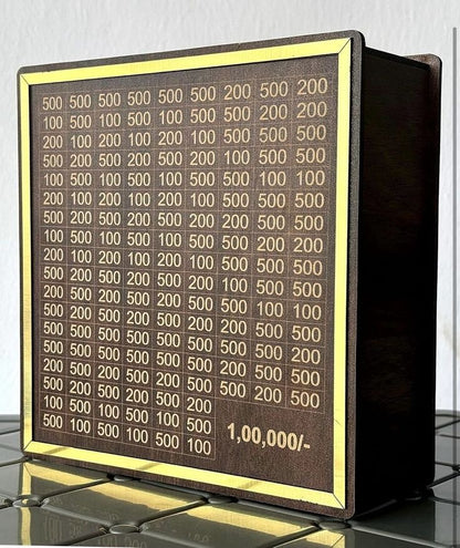 Wooden Savings Box | Smart Money Saving Box for Kids & Adults