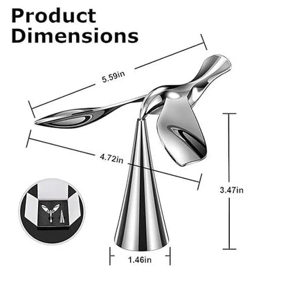 Balancing Bird Bottle Opener | Creative Flying Bird Design | Multi-Functional Beer, Soda & Cider Opener | Zinc Alloy Metallic Balanced Bird Showpiece | Luxury Desk Decor & Bar Accessory Gift