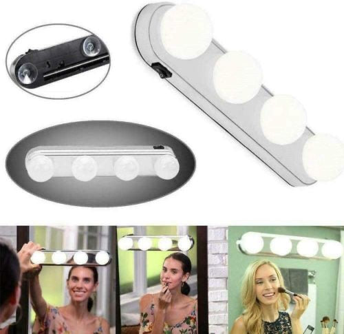 Studio Glow Light | Battery Powered Makeup Light Studio Glow | Make Up Light | Super Bright 4 LED Bulbs