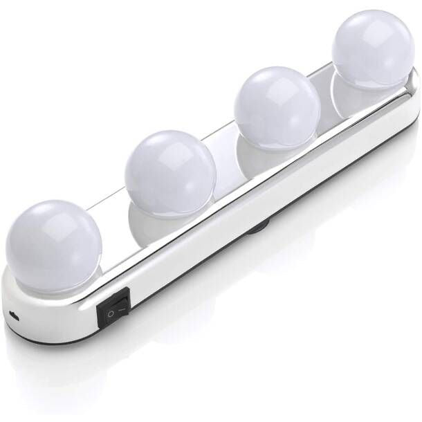 Studio Glow Light | Battery Powered Makeup Light Studio Glow | Make Up Light | Super Bright 4 LED Bulbs
