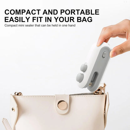2-in-1 Mini Bag Sealer & Cutter – USB Rechargeable