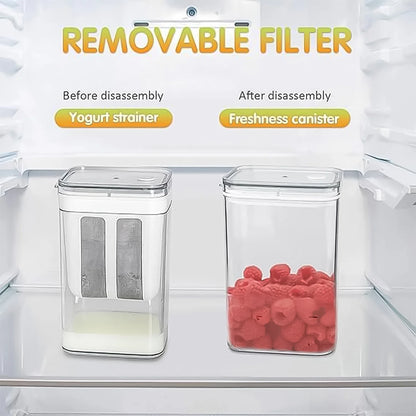 2-in-1 Multifunctional Yogurt Strainer with Storage Container – 1100 ml