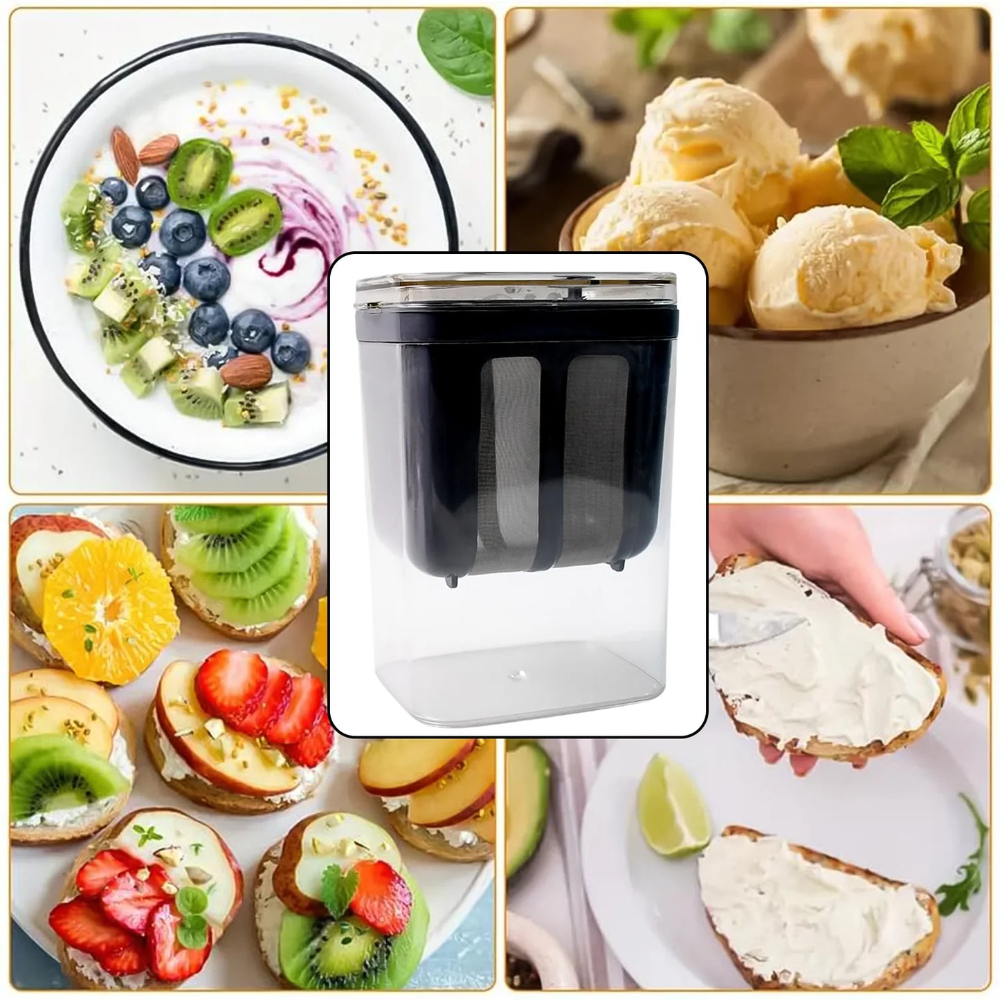 2-in-1 Multifunctional Yogurt Strainer with Storage Container – 1100 ml