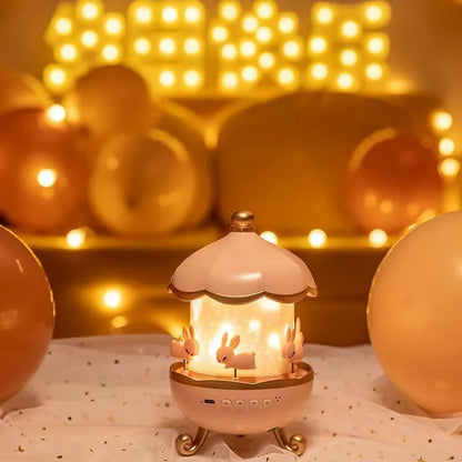 Rotating Night Light Projector – 360° LED Ambient Lamp with USB-C Rechargeable Design