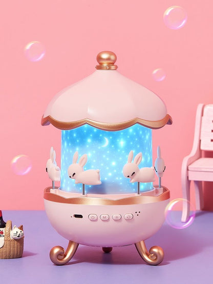 Rotating Night Light Projector – 360° LED Ambient Lamp with USB-C Rechargeable Design