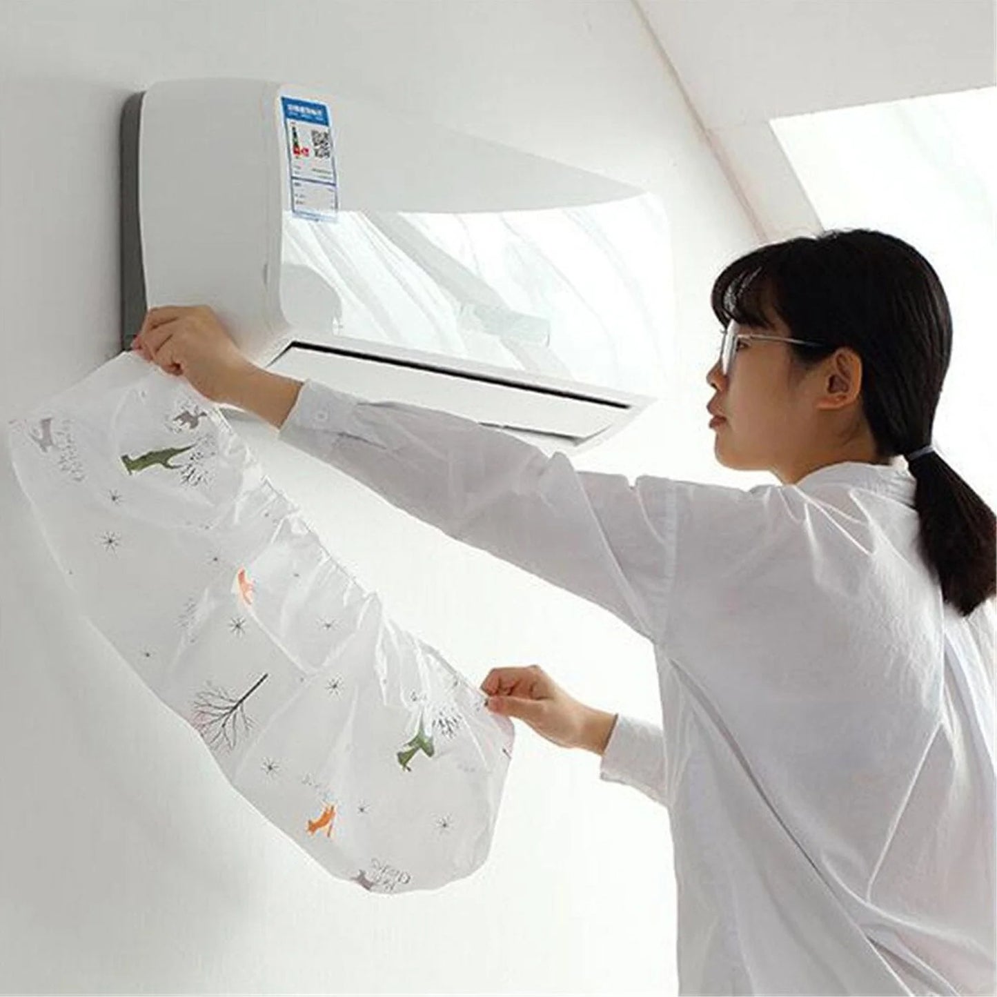 Waterproof Folding Printed AC Cover – Indoor Split AC Dust Protection