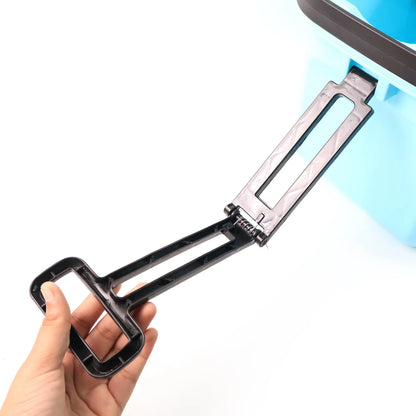 360° Spin Mop with Bucket, Stainless Steel Wringer, and Microfiber Refills – Easy Wheels Floor Cleaning Set