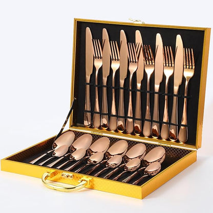 Premium Gold Flatware Set (24 pcs)