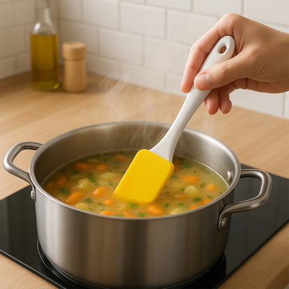 Baking Tools – Silicone Spatula & Pastry Brush Set (Multicolor)