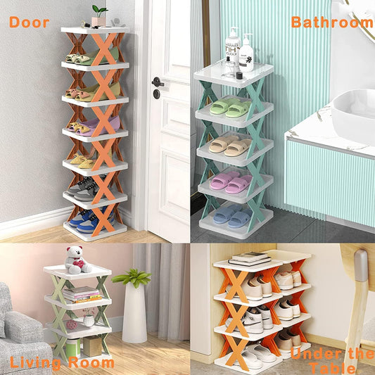 6 Layer Foldable Shoe Rack – Portable Storage Organizer for Home & Office