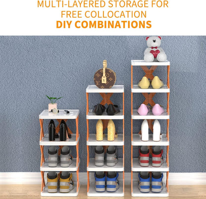 6 Layer Foldable Shoe Rack – Portable Storage Organizer for Home & Office