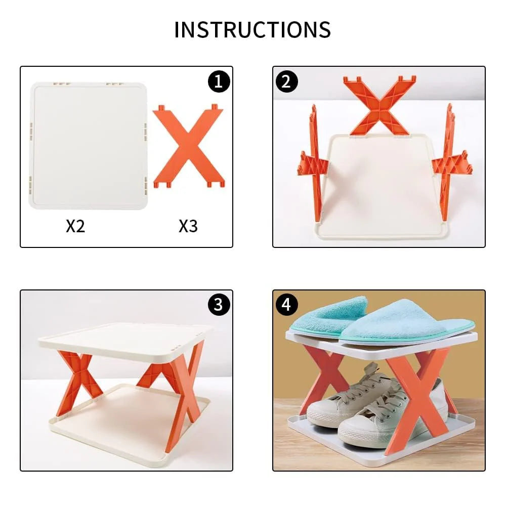 6 Layer Foldable Shoe Rack – Portable Storage Organizer for Home & Office