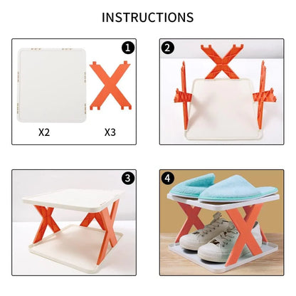 6 Layer Foldable Shoe Rack – Portable Storage Organizer for Home & Office