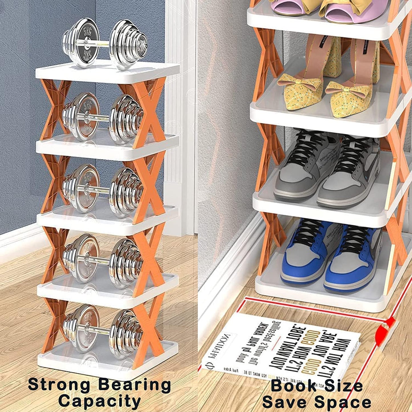 6 Layer Foldable Shoe Rack – Portable Storage Organizer for Home & Office
