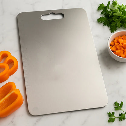Stainless Steel Cutting Board with Scale (31×20 cm)