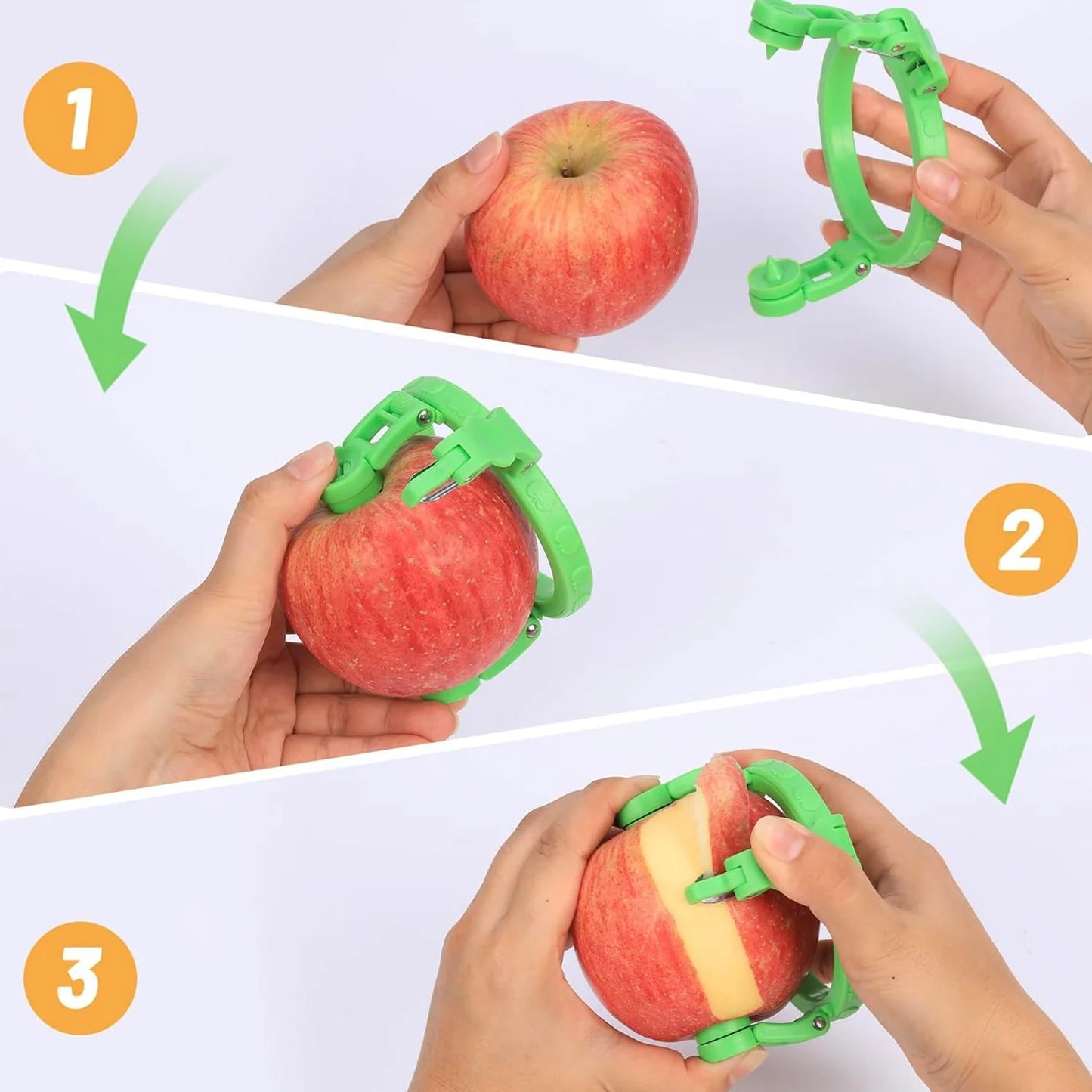 Adjustable Apple Peeler Cutter With Holder Ring