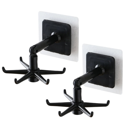 360° Rotatable Wall-Mounted Hook Organizer (Pack of 2)
