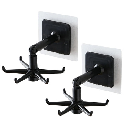 360° Rotatable Wall-Mounted Hook Organizer (Pack of 2)
