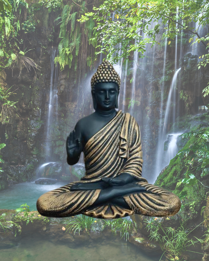Buddha Statue (Black and Gold)