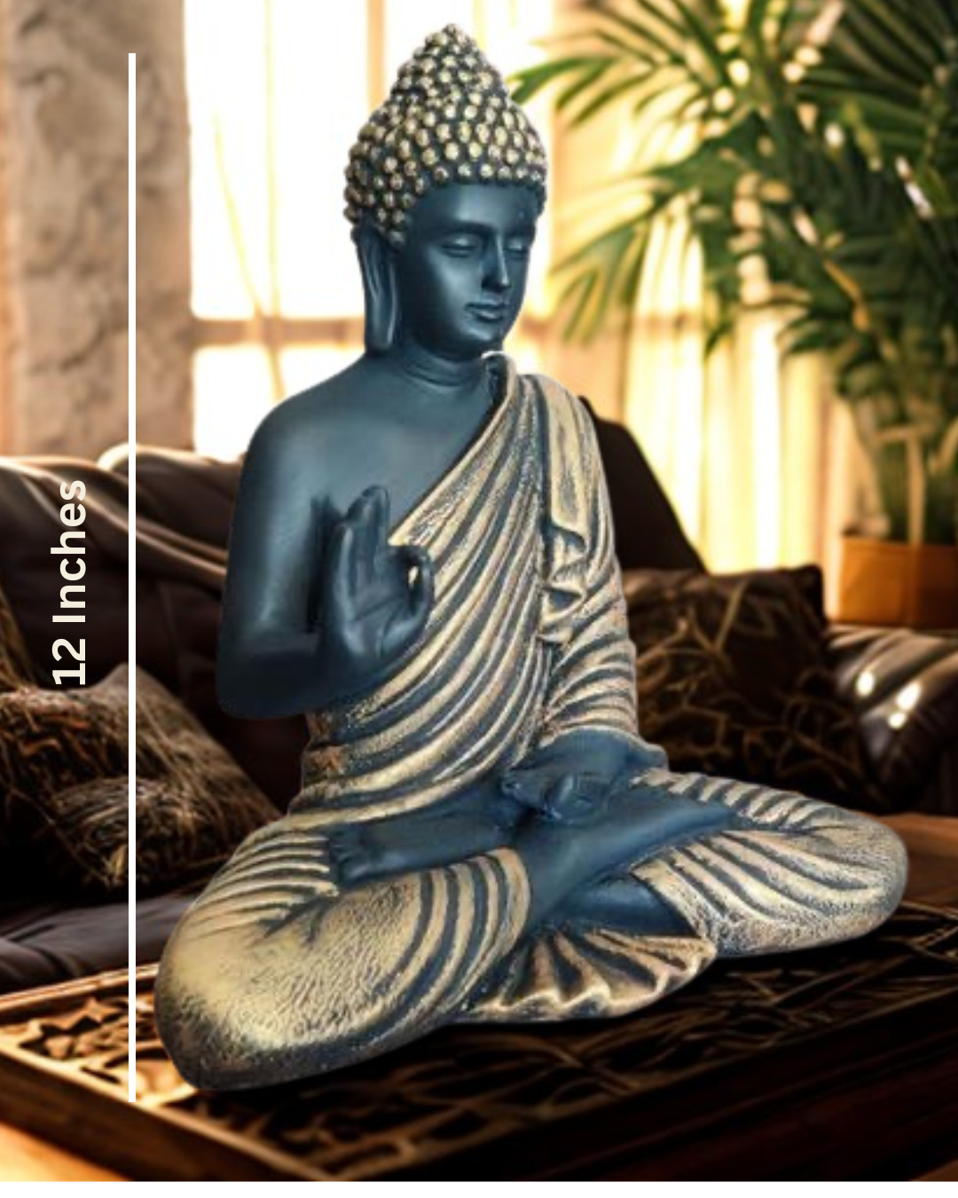 Buddha Statue (Black and Gold)