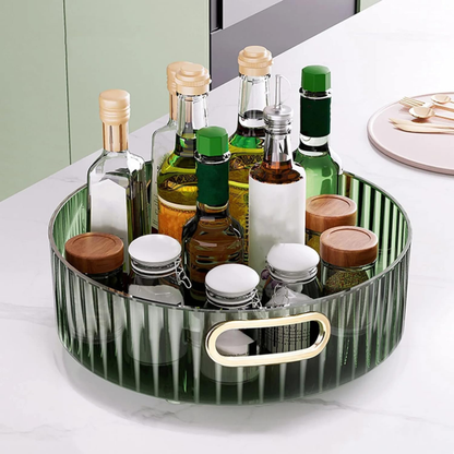 Durable Rotating Makeup Holder – Compact Vanity Organizer (Green)